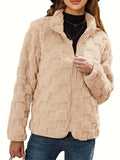 Damen kuschelige Fleecejacke R&B