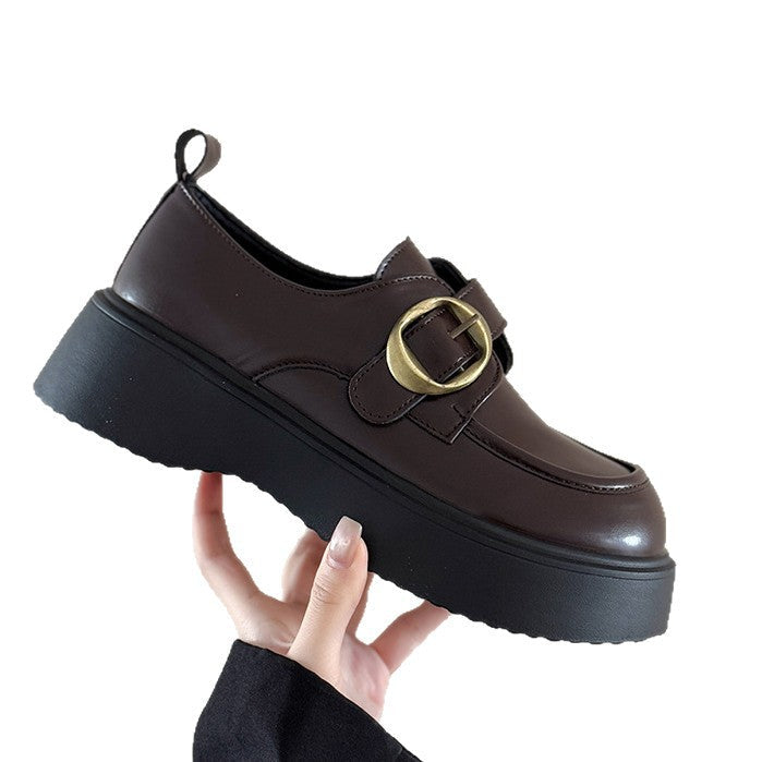 Damen elegante Mokassins mit modischem Schnallenverschluss R&B