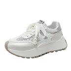 Damen Gemusterte Plateau-Sneaker mit eleganten Schnürdetails R&B