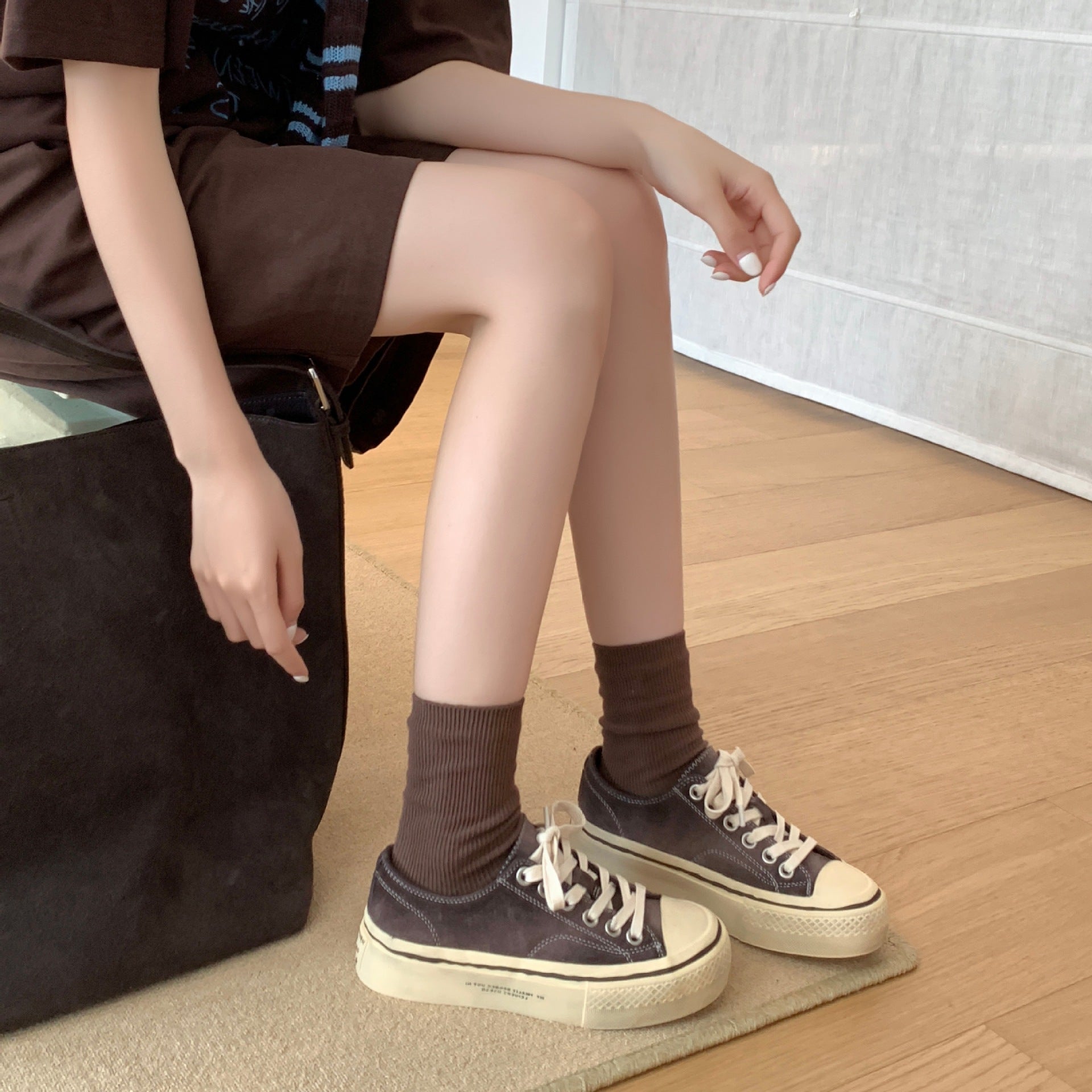 Damen Modische Sneakers aus hochwertigem Wildleder mit bequemer Sohle
