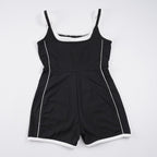Damen Sportlicher Jumpsuit mit verstellbaren Trägern und atmungsaktiver Funktion R&B