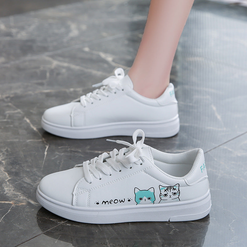 Damen Sneaker mit verspieltem Katzenmotiv und bequemer Sohle R&B