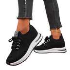 Damen Atmungsaktive und flexible Sneakers mit elastischem Schnürsystem R&B