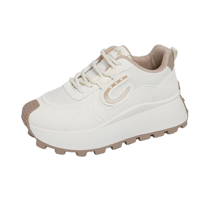 Damen Sportliche Plateau Sneakers mit modischem Design und rutschfester Sohle R&B