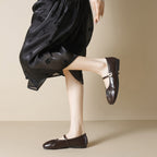 Damen Ballerinas mit modischem Riemchen und eleganter Faltenoptik