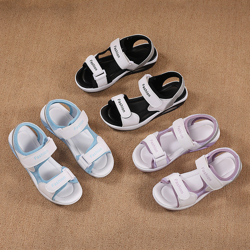 Damen Bequeme Luftpolster-Sandalen mit verstellbarem Klettverschluss