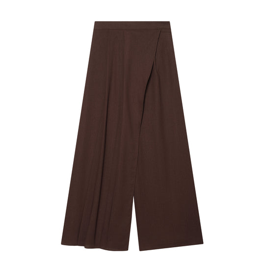 Damenweite Palazzo-Hose mit asymmetrischem Schnitt und elastischem Bund R&B