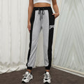 Damen sportliche Jogginghose mit elastischem Bund und seitlichen Taschen
