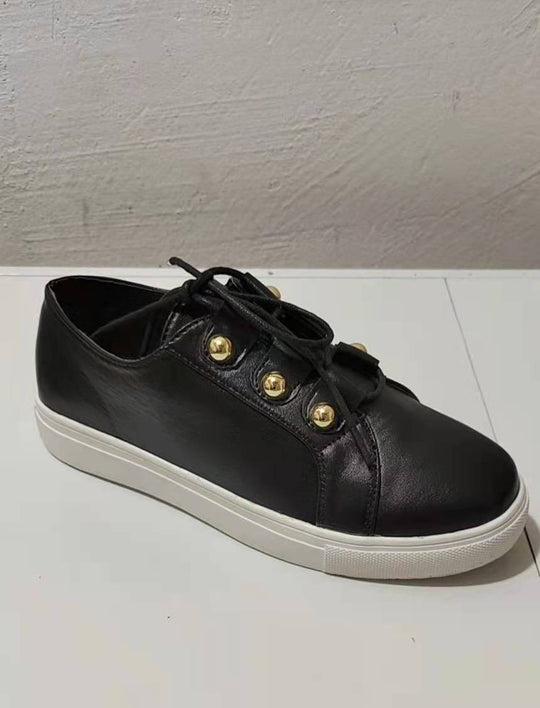 Damen Fashion Sneakers mit modischen Ösen und dämpfender Laufsohle R&B