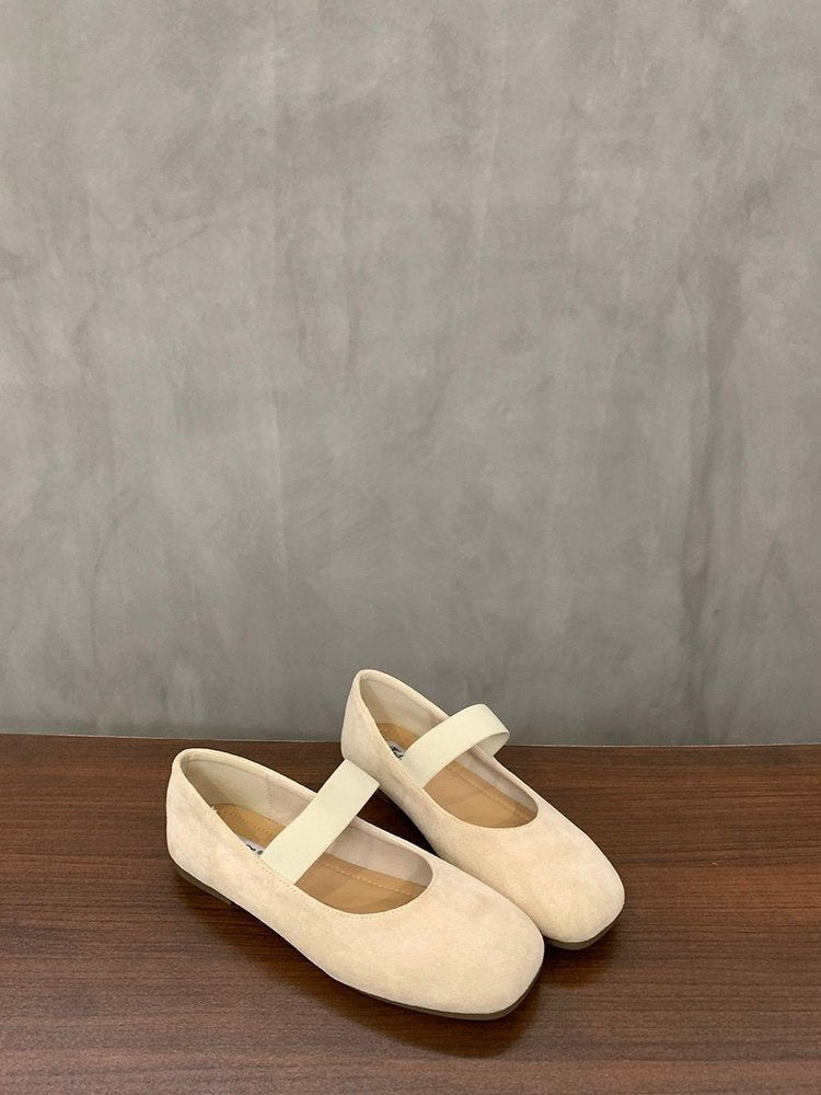 Damen elegante Mokassins mit modischem Riemchen und funkelnder Schnalle R&B