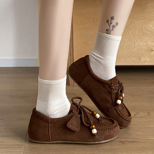Damen Mokassins mit eleganter Schnürung und kuscheligem Innenfutter R&B