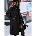 Damen Doppelreiher Wollmantel R&B