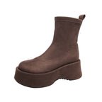 Damen modische Ankle Boots aus hochwertigem Wildleder R&B