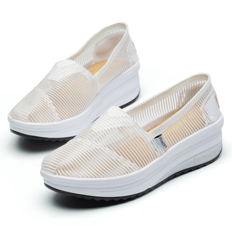 Damen Komfortable Slip-On Sneakers mit atmungsaktiver Oberflächenstruktur R&B