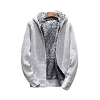 Herren kuschelige Kapuzenjacke mit weichem Innenfutter und seitlichen Eingrifftaschen R&B
