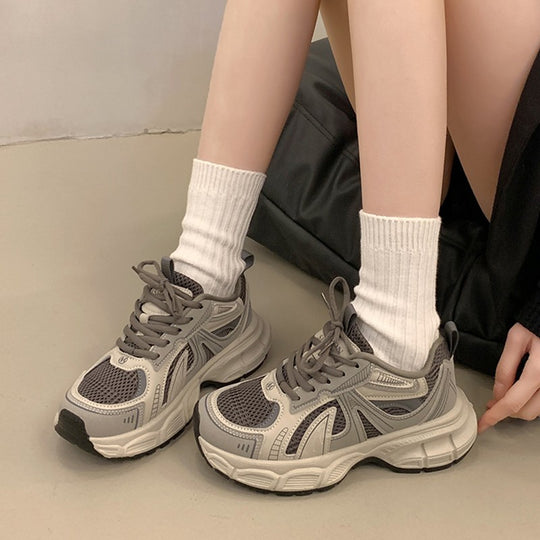 Damen Sportliche Lauf-Sneaker mit atmungsaktiver Mesh-Oberfläche und dämpfender Sohle R&B