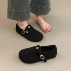 Damen Filzschuhe mit elegantem Schnallenverschluss R&B