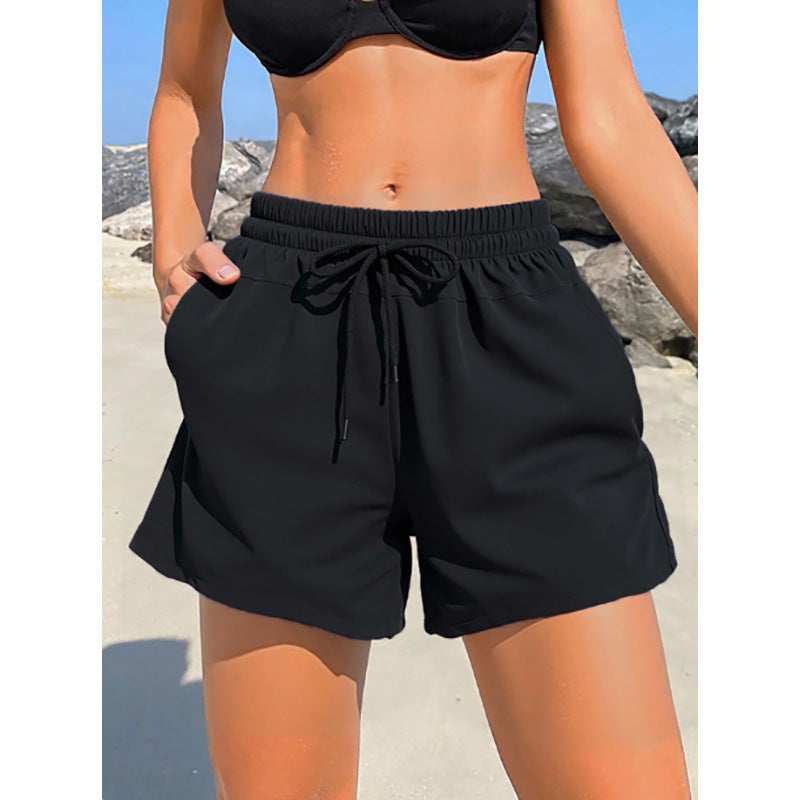 Damen Sportliche Badeshorts mit elastischem Bund und praktischen Taschen R&B