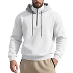 Herren sportlicher Kapuzenpullover mit halbem Reißverschluss und atmungsaktivem Stoff R&B