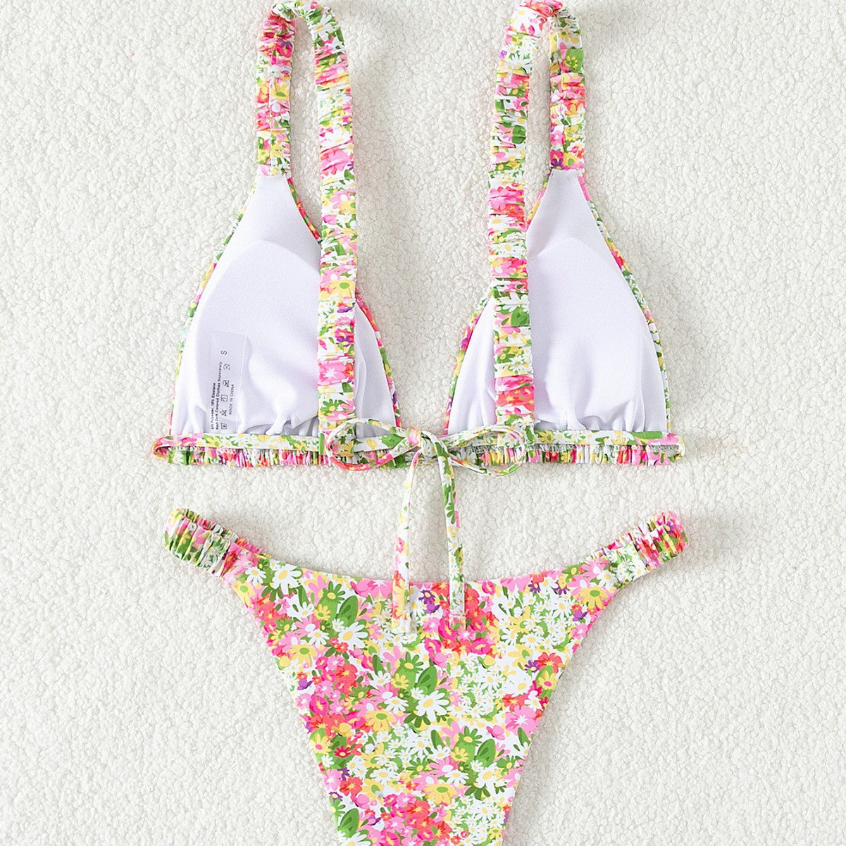 Damen Blütenmuster Triangel-Bikini R&B