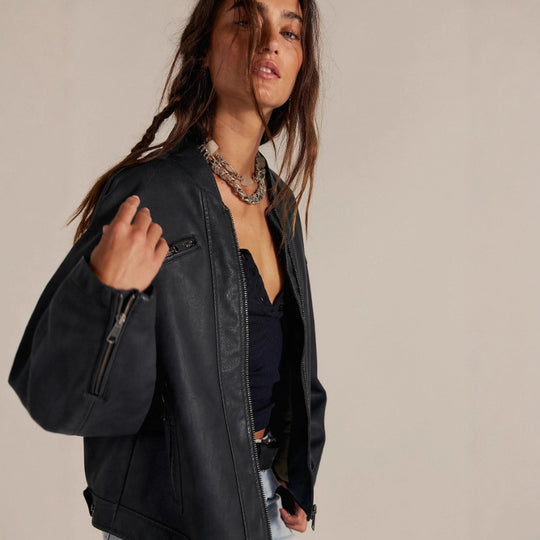 Damen Modische Echtjacke R&B