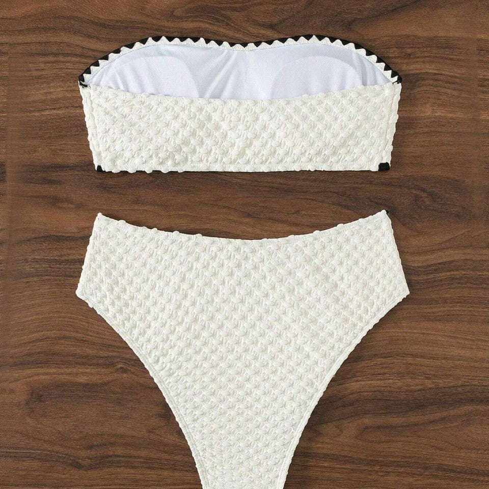 Damen Bandeau-Bikini mit strukturierter Oberfläche R&B