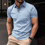 Herren Polohemd mit modernem floralem Design und hochwertiger Baumwollqualität
