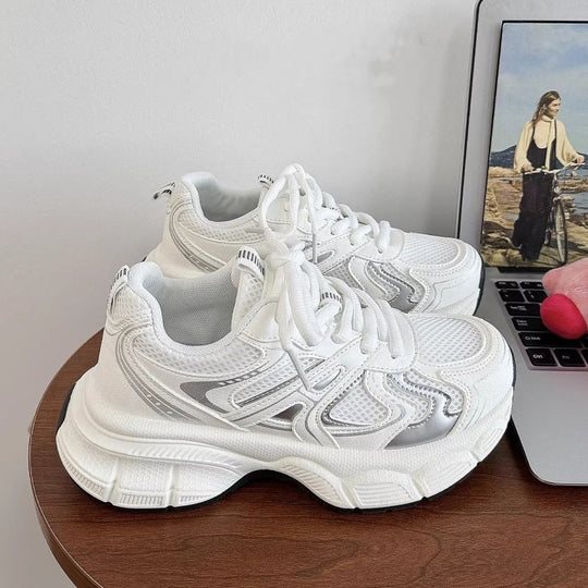 Damen Sportliche Sneakers mit atmungsaktiver Mesh-Oberfläche und dämpfender Sohle R&B