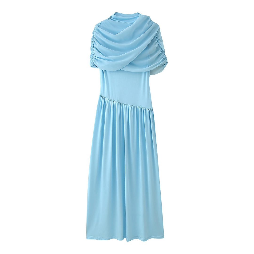 Damen Maxi-Kleid mit dekorativer Raffung und eleganter Drapierung R&B