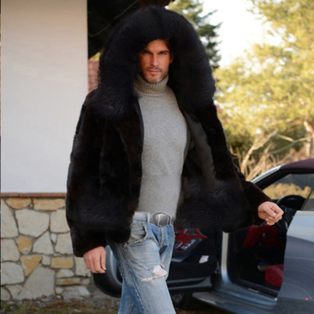 Herren Kunstfelljacke R&B