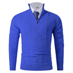 Herren modischer Rollkragenpullover mit strukturiertem Zopfdesign