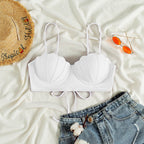 Damen Oberteil-Bikini mit dekorativen Schalen und verstellbaren Trägern R&B