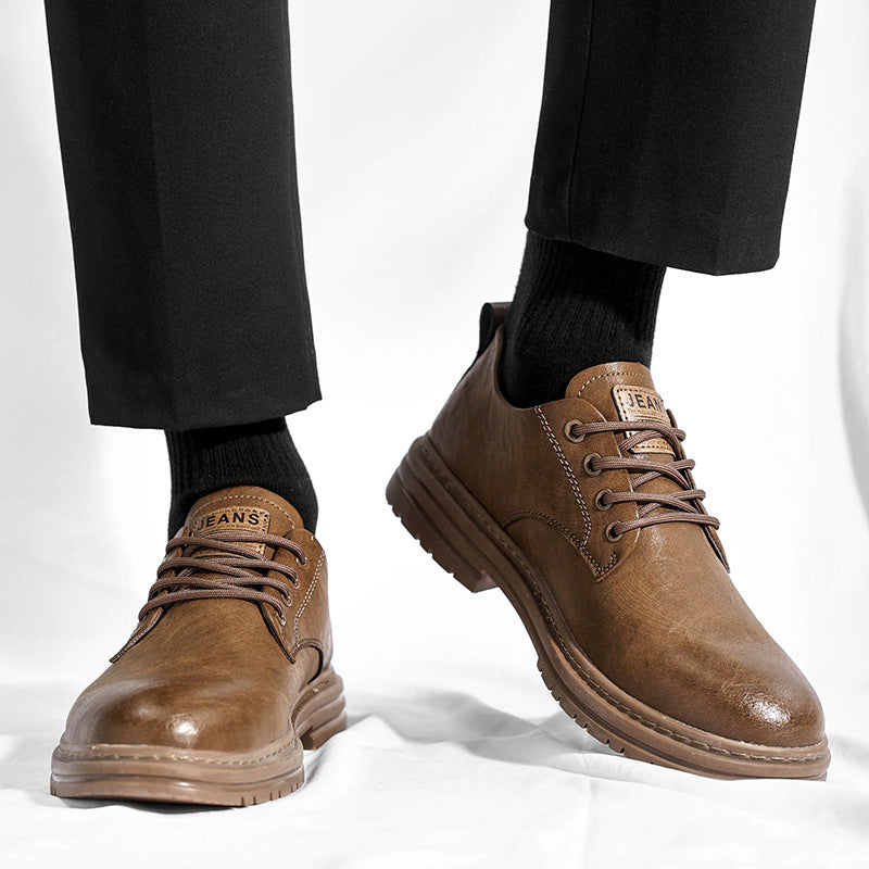Damen Klassische Schnürschuhe aus hochwertigem Leder mit rutschfester Sohle R&B