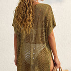 Damen eleganter häkelter Strandüberwurf R&B