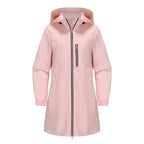 Damen modische Regenjacke mit Kapuze und praktischen Taschen