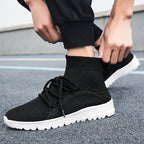 Damen Hochschuh Sneaker mit atmungsaktivem Obermaterial und innovativem Schnürsystem