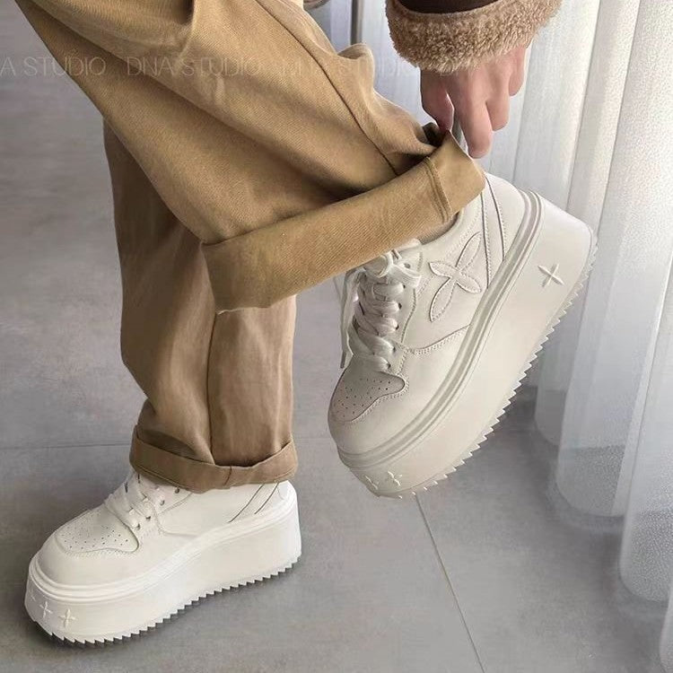 Damen Plateau-Sneaker mit modischem Design und dämpfender Sohle R&B