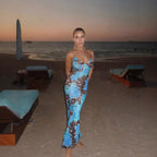 Damen Elegantes Maxikleid mit floralem Muster und taillierten Schnitt R&B