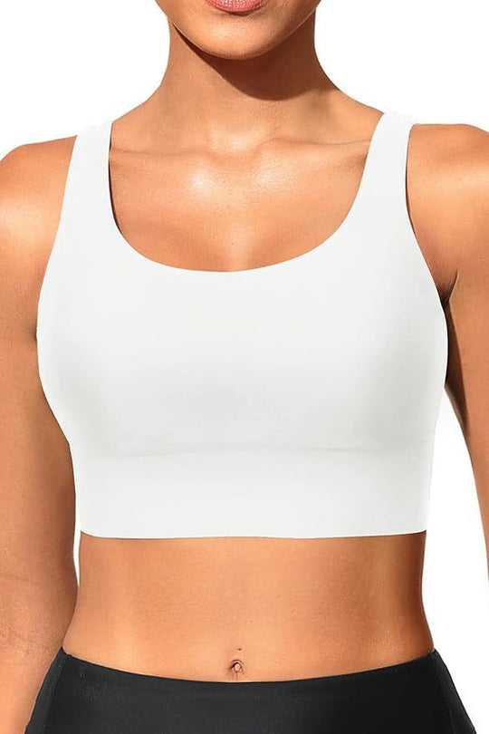 Damen sportlicher Crop-Top mit klassischen Streifen R&B