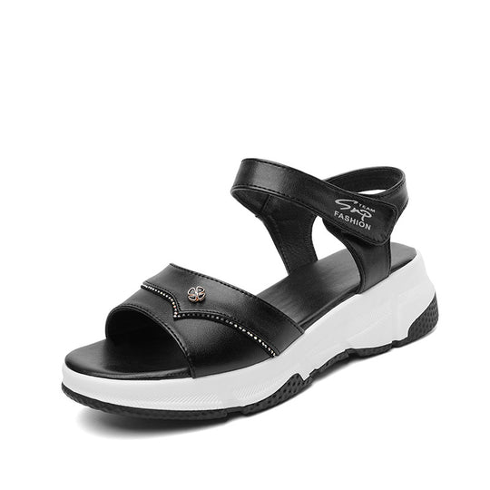 Damen Komfortable Sandalen mit verstellbaren Riemen und analytischem Fußbett R&B