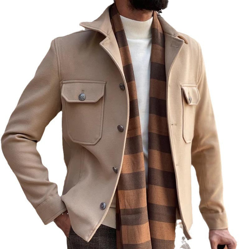 Herren modische Freizeitjacke mit elegantem Kragen