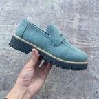 Damen Mokassin-Slipper mit robustem Profil und leerem Obermaterial R&B