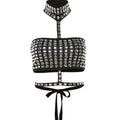 Damen Glamouröses Bandeau-Top mit funkelnden Strassdetails R&B