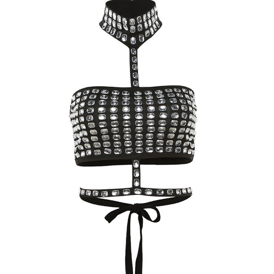 Damen Glamouröses Bandeau-Top mit funkelnden Strassdetails R&B