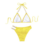 Damen Triangel-Bikini mit eleganten Kettenakzenten und farbwechselndem Effekt R&B