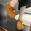Damen Mokassin-Schuhe mit bunten Schnürdetails