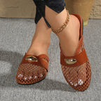 Damen Elegante und atmungsaktive Slingback-Ballerinas mit modischem Netzdesign R&B