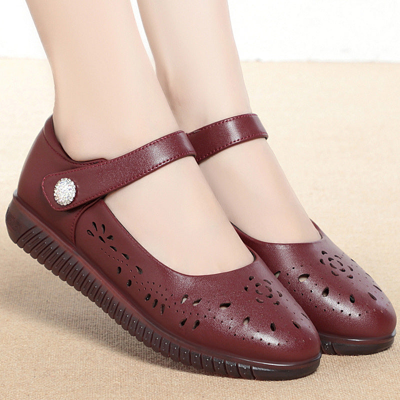 Damen Elegante und luftige Ballerinas mit verstellbarem Riemen R&B