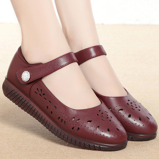 Damen Elegante und luftige Ballerinas mit verstellbarem Riemen R&B