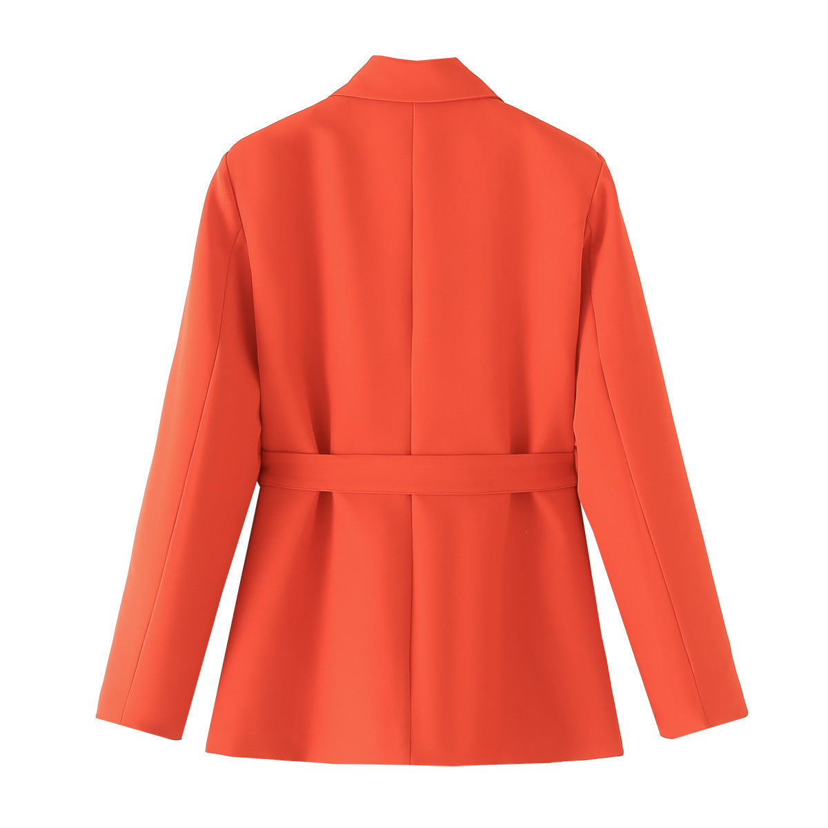 Damen taillierte Blazerjacke mit praktischen Taschen und Bindegürtel R&B